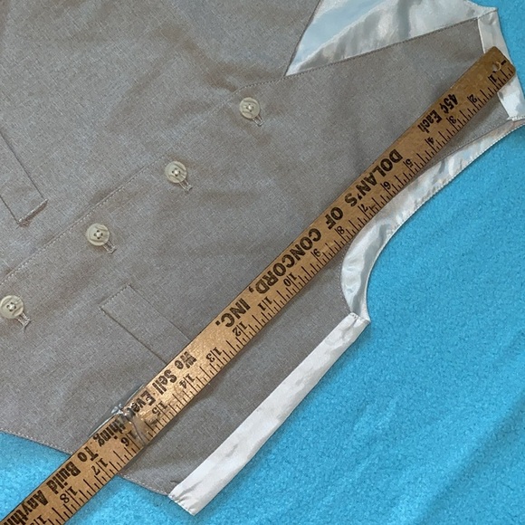 VAN HEUSEN 3 piece suit set vest pull on pants long sleeve button down size 7-8 - Picture 11 of 16